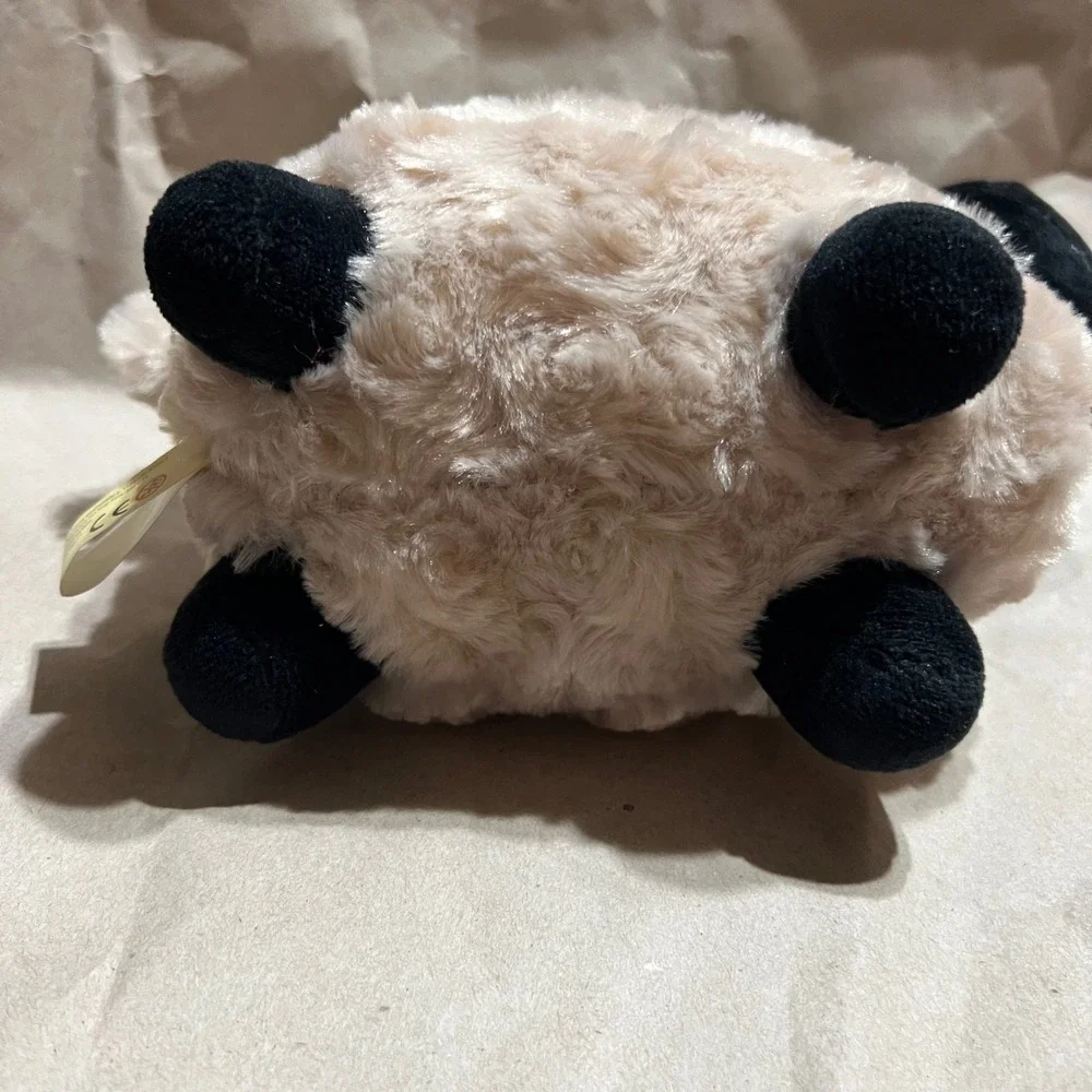 The Irish Soft Toy Co Medium Sheep Plush Cream‎ Black Ireland Ribbon Shamrock